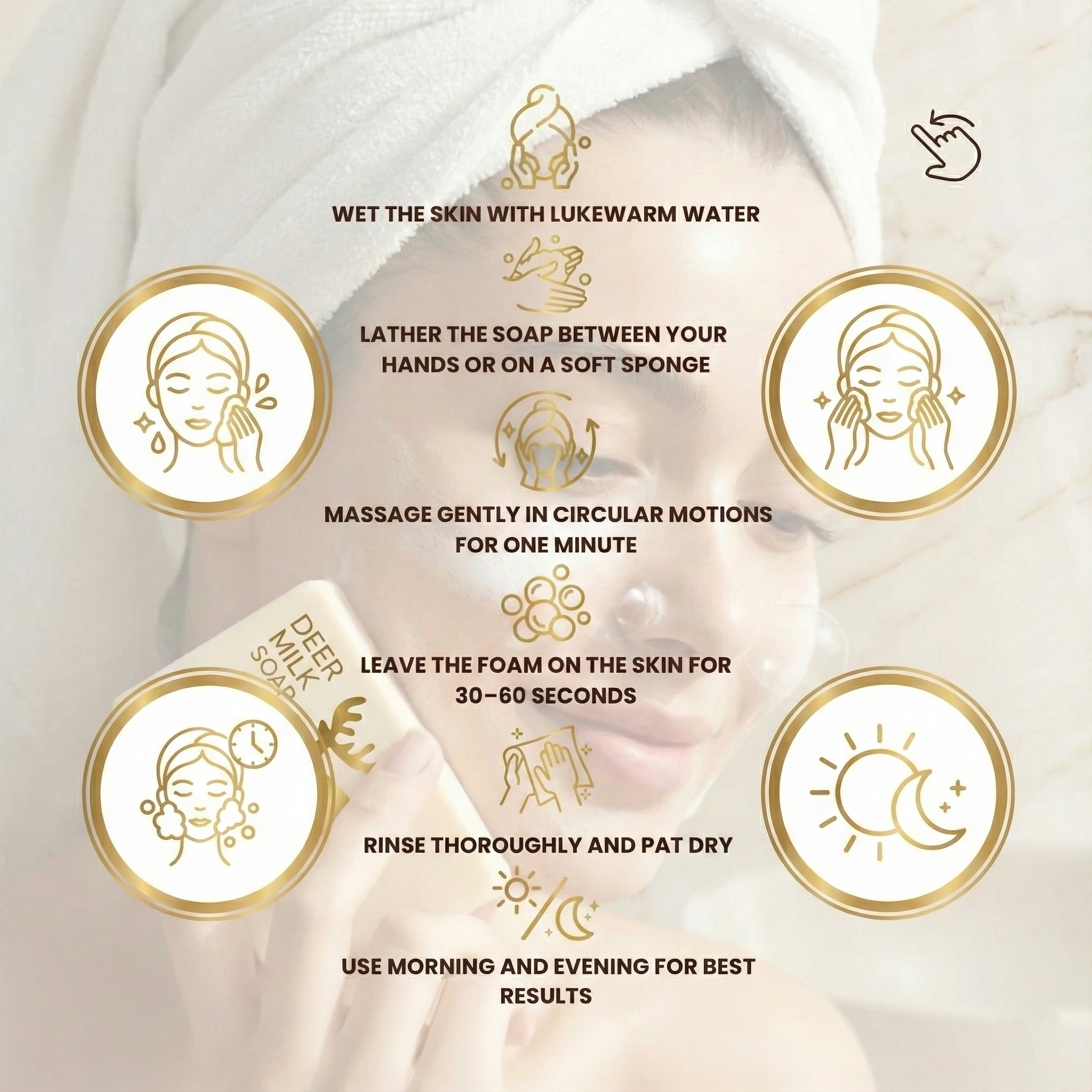 Deer Milk Soap by DR TAGY – Natural Brightening & Moisturizing Luxury Bar