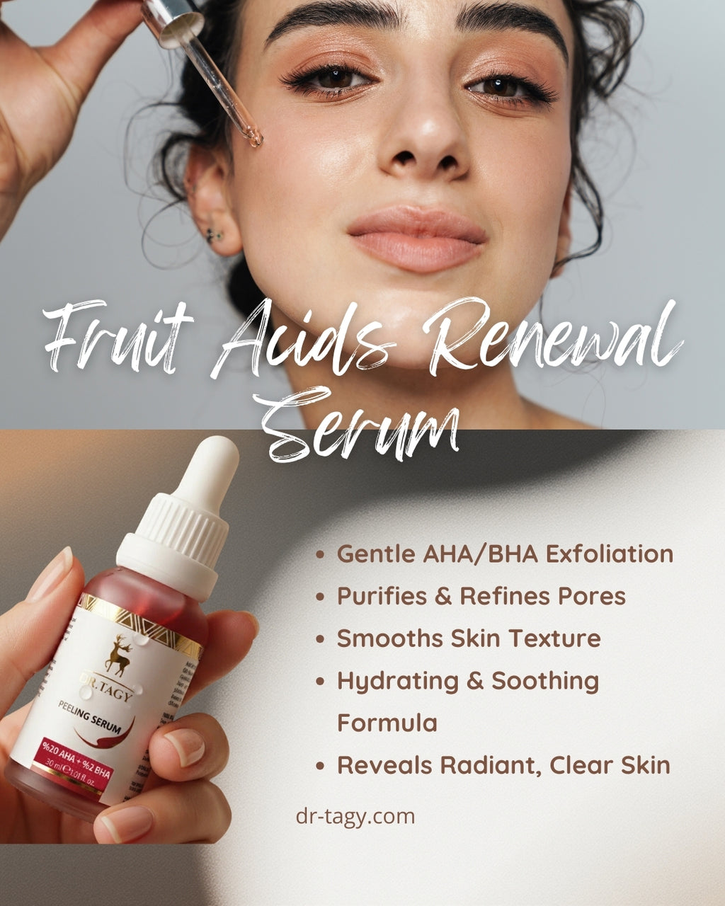 Dr. Tagy Fruit Acids Serum – AHA & BHA Exfoliating Glow Treatment