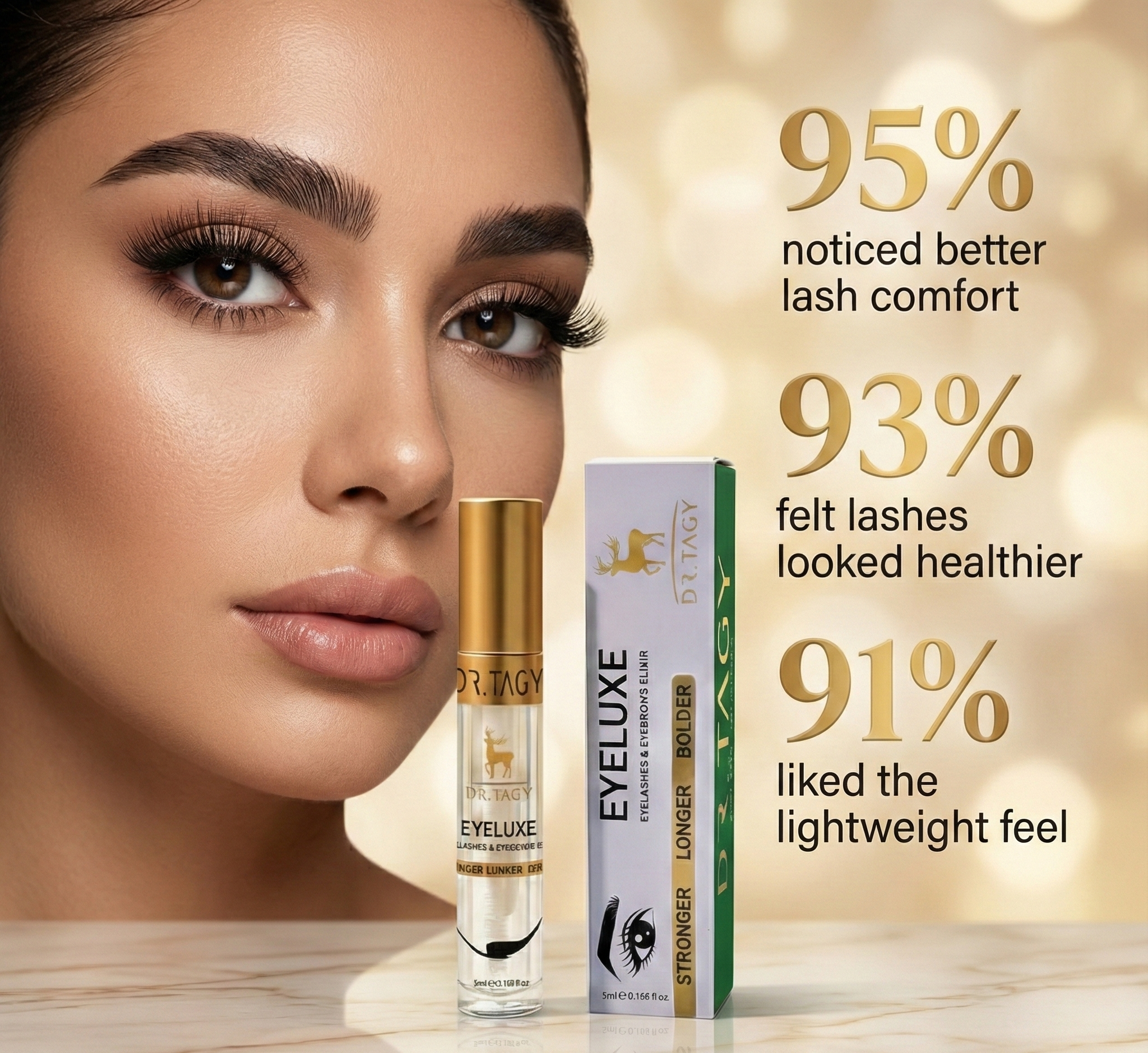 Eyeluxe | Water-Based Peptide Lash & Brow Serum by Dr. Tagy