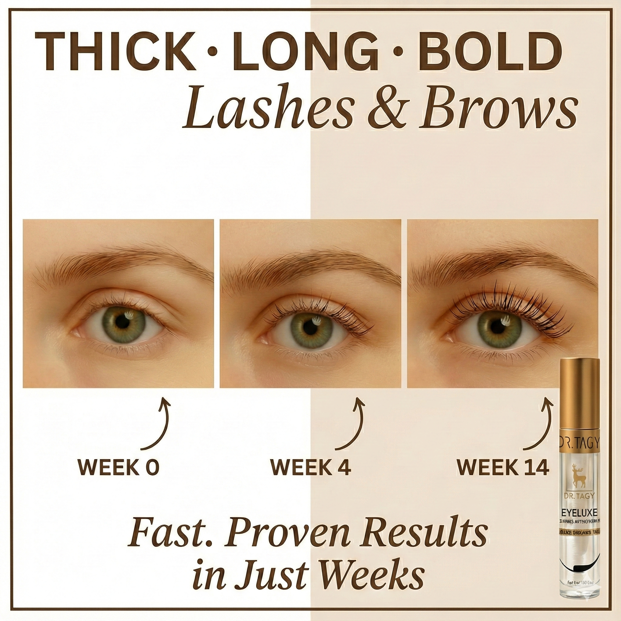 Eyeluxe | Water-Based Peptide Lash & Brow Serum by Dr. Tagy